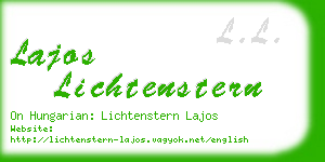 lajos lichtenstern business card